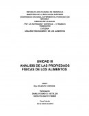Análisis físico químicos de los alimentos.