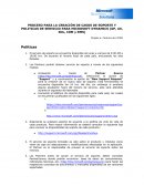 PROCESO PARA LA CREACIÓN DE CASOS DE SOPORTE Y POLITICAS DE SERVICIO PARA MICROSOFT DYNAMICS (GP, AX, SOL, CRM y RMS)