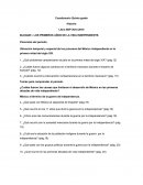 LOS PRIMEROS AÑOS DE LA VIDA INDEPENDIENTE.