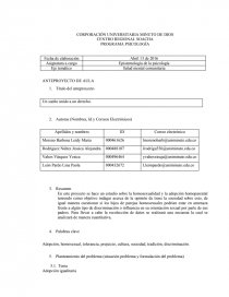 Epistemologia. PROGRAMA PSICOLOGÍA. Página 1
