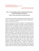 Tema 1. La nueva geopolítica mundial, los organismos internacionales y reconcontrceptualizacion de la educación.