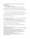 LEY DE ASISTENCIA E INTEGRACION SOCIAL PARA EL DISTRITO FEDERAL