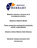 Protocolo nacional de actuación, primer respondiente.