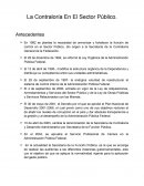 La Contraloría En El Sector Público.