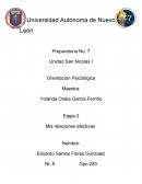 Orientación Psicológica Mis relaciones afectivas
