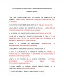 CUESTIONARIO DE ALGORITMOS Y LENGUAJE DE PROGRAMACION. PRIMERA UNIDAD.