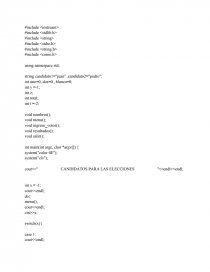 Programa en c   elecciones. Página 1