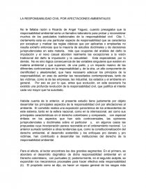 LA RESPONSABILIDAD CIVIL POR AFECTACIONES AMBIENTALES. Página 1