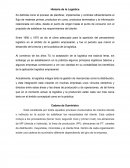 Historia de la Logística. Cadena de Suministro