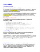 La econometría consiste en la aplicación de la estadística matemática a la información económica para dar soporte empírico a los modelos construidos por la economía matemática y obtener resultados numéricos.