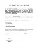 Acta constitutiva de una entidad.
