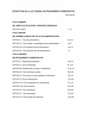 ESTRUCTURA DE LA LEY FEDERAL DE PROCEDIMIENTO ADMISTRATIVO