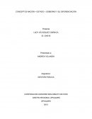 CONCEPTOS NACIÓN – ESTADO – GOBIERNO Y SU DIFERENCIACIÓN