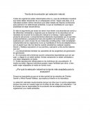 Teoria de la evolucion por selección natural.