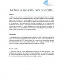 Factura, cancelación, nota de crédito.