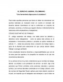 Ensayo sobre la aplicatividad del código sustantivo de trabajo.