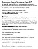 Resumen del Imperialismo y la Revolucion INdustrial.