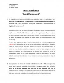 TRABAJO PRÁCTICO “Brand Management”. Página 1