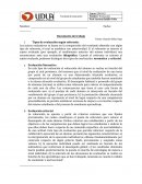 Informe de Tipo de evaluación