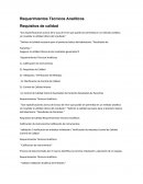 Requerimientos Técnicos Analíticos Requisitos de calidad