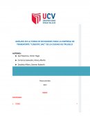 ANÁLISIS EN LA TOMA DE DECISIONES PARA LA EMPRESA DE TRANSPORTE “LOGISTIC SAC” DE LA CIUDAD DE TRUJILLO