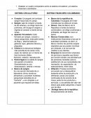 Realizar un cuadro comparativo entre el sistema circulatorio y el sistema financiero colombiano