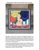 RESEÑA SOBRE LA OBRA DE ARTE EXPUESTA EN MI LOCALIDAD