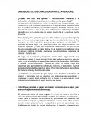 DIMENSIONES DE LAS CAPACIDADES PARA EL APRENDIZAJE.