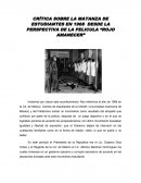 CRÍTICA SOBRE LA MATANZA DE ESTUDIANTES EN 1968 DESDE LA PERSPECTIVA DE LA PELICULA “ROJO AMANECER”