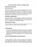 Territorio donde se ubica el mercado meta?