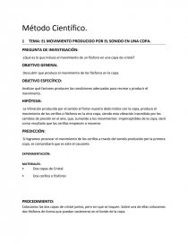 El movimiento producido por el sonido en una copa.. Página 1