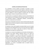 CONTROL DE GESTIÓN DE PROYECTOS