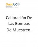 Calibracion bombas de muestreo