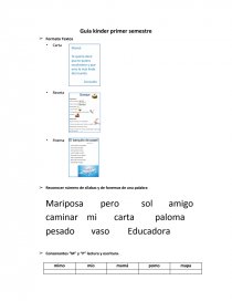 Guía kínder primer semestre. Página 1