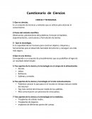 Cuestionario de Ciencias CIENCIA Y TECNOLOGIA