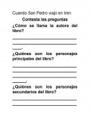 Ensayo libro cuando san pedro viajo en tren