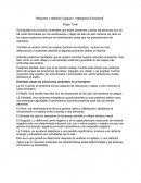 Resumen o reflexión Capitulo I “Inteligencia Emocional”