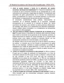 Cuestionario del "Modelo de Desarrollo Estabilizador"