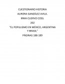 “EL POPULISMO EN MÉXICO, ARGENTINA Y BRASIL”