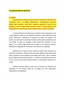 Clasificacion de grupos.