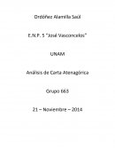 Análisis de Carta Atenagórica.
