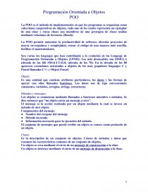 Programación Orientada a Objetos metodo POO. Página 1