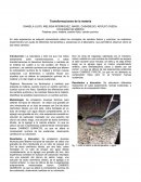 Transformaciones de la materia.