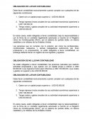 Obligación de llevar Contabilidad.