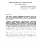 PROBLEMAS BÀSICOS DEL LENGUAJE EN NIÑOS.