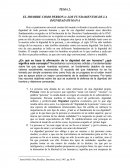 EL HOMBRE COMO PERSONA: LOS FUNDAMENTOS DE LA DIGNIDAD HUMANA