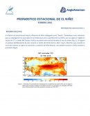 PRONOSTICO ESTACIONAL DE EL NIÑO