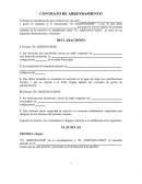 Tema: Ejemplo de Contrato de arrendamiento.