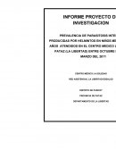 Prevalencia de parásitos intestinales