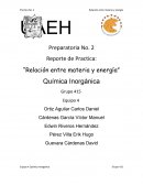 Relación Entre Materia y Energia (Reporte de Practica).